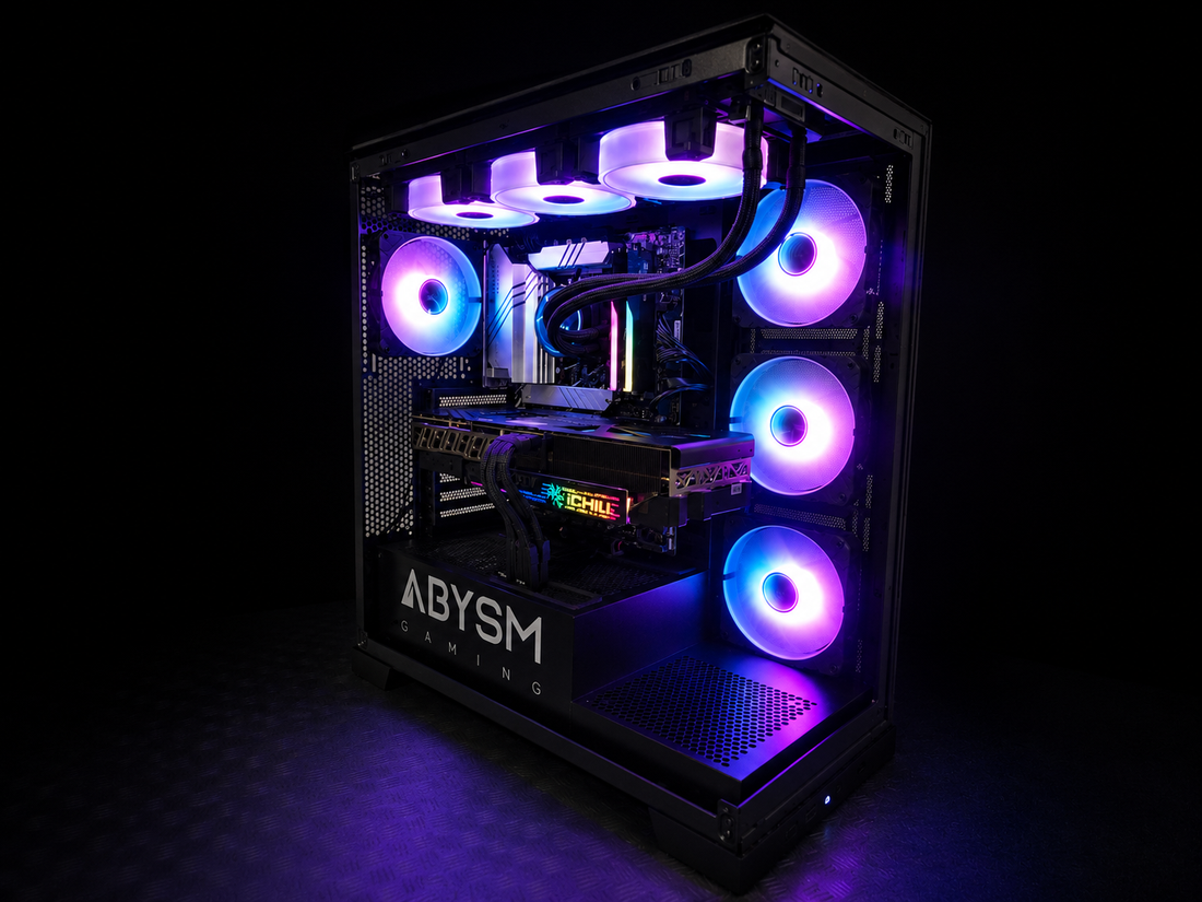 Fotografia ilustrativa de uma máquina gaming iluminada