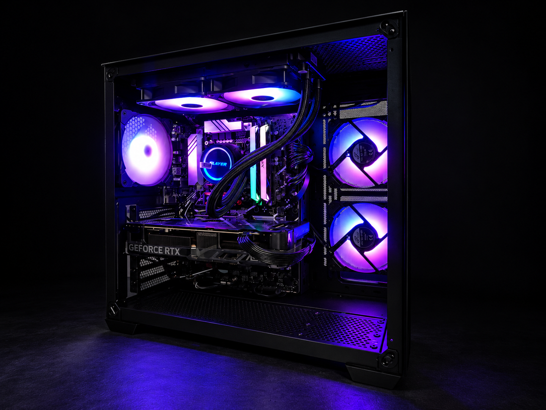 Outra perspetiva ilustrativa de hardware gaming